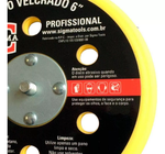 DISCO SUPORTE VELCRO LIXADEIRA PNEUMATICA 6 POL COM FUROS