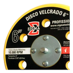 DISCO SUPORTE VELCRO LIXADEIRA PNEUMATICA 6 POL COM FUROS