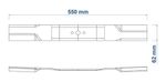 LÂMINA FACA REPOSIÇÃO 550 MM PARA CORTADOR DE GRAMA CC55M
