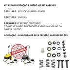 KIT REPARO C/ PISTAO HD585 CPL (COM MOLA) KARCHER