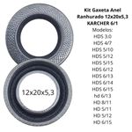 KIT COM 3 GAXETA 12MM X 20MM X 5,3/2,8 DA LAVADORA HD5/12 HD6/15