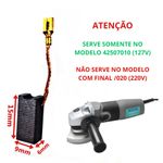 PAR DE ESCOVAS DE CARVÃO 127V PARA ESMERILHADEIRA 42507