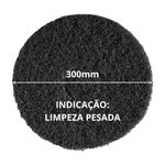 DISCO ABRASIVO PRETO ENCERADEIRA 300MM
