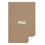KIT COM 50 FOLHA DE LIXA 230MM X 280MM GRÃO 60 PARA MADEIRA MAKITA ( AMARELA )