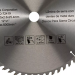 DISCO DE SERRA PARA MADEIRA 305 X 25.4 X 60T 12