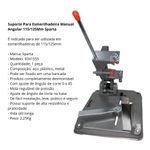 SUPORTE PARA ESMERILHADEIRA 115 MM, ANGULO DE CORTE 0 A 45 - SPARTA MTX