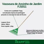 VASSOURA PLÁSTICA RASTELO P/ GRAMA JARDIM C/ CABO 22 DENTES