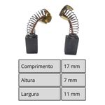 PAR ESCOVA DE CARVÃO SKIL  5300 5401 - 220V