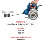 PAR DE ESCOVA DE CARVÃO BOSCH GDC 150 / GDC 151