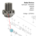 ENGRENAGEM 10 MAKITA HR2630 M8701 HR2651