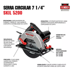  CONJUNTO  MANCAL ROLAMENTO PARAFUSOS SERRA CIRCULAR SKIL 5200