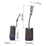 PAR DE ESCOVA DE CARVAO LIXADEIRA BOSCH GWS 12-125 15-125