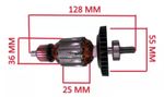 INDUZIDO 127V GSB550RE BOSCH