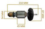 INDUZIDO ROTOR 127V GWS20/21/24-180 E 230 BOSCH