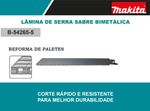KIT 5 LÂMINAS BIMETALICA DE SERRA SABRE MAKITA