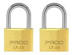 2 CADEADOS PADO LT 20MM MESMA CHAVE 4 CHAVES MESMO SEGREDO