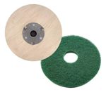 SUPORTE VELCRO CLEANER 350MM + DISCO VERDE ENCERADEIRA 350MM