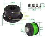 KIT CARRETEL + TAMPA + MOLA + BASE DO MASTER 450 500L 600 700L SUPER 500