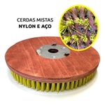 ESCOVA MISTA AÇO E NYLON CLEANER 350MM COM FLANGE   