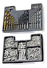 JOGO DE BROCAS CONCRETO / MADEIRA / METAL / BITS / BUCHAS COM 300PÇ MTX