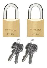 2 CADEADO LATÃO 25MM MESMA CHAVE 4 CHAVES PADO RESISTENTE