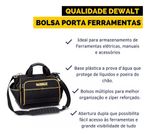 BOLSA PARA FERRAMENTA DEWALT 26 BOLSOS BASE IMPERMEÁVEL LONA