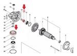 KIT ENGRENAGEM + PINHÃO DA ESMERILHADEIRA M9507 M9508 M9510 M9511