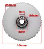 ENGRENAGEM NYLON INTERNA ENCERADEIRA CLEANER CL400 CL500