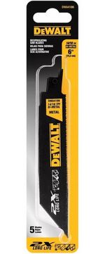 KIT 5 PÇ LÂMINA SERRA SABRE DEWALT 6 POL CORTE METAL DWA4186