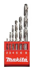 KIT DE BROCAS PARA METAL AÇO RÁPIDO HSS-G 6PÇS D57196 MAKITA