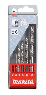 KIT DE BROCAS PARA METAL AÇO RÁPIDO HSS-G 6PÇS D57196 MAKITA