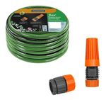 MANGUEIRA TRAMONTINA PVC C/ ENGATE E ESGUICHO FLEX 25M VERDE