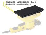 KIT BASE INFERIOR + ALMOFADA LIXADEIRA ORBITAL STANLEY SS28