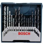 JOGO BROCAS ALVENARIA MADEIRA E METAL 15 PÇ BOSCH QUALIDADE