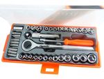 KIT JOGO DE CHAVE CATRACA COM SOQUETES E BITS 40 PÇS SPARTA MTX