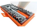 KIT JOGO DE CHAVE CATRACA COM SOQUETES E BITS 40 PÇS SPARTA MTX