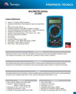 MULTÍMETRO DIGITAL ET-1002 - MINIPA COMPACTO ELETRICISTA TOP  