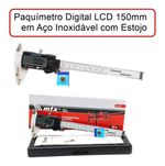 PAQUÍMETRO DIGITAL 150MM AÇO INOXIDÁVEL +BATERIA +ESTOJO MTX  