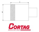 SERRA COPO DIAMANTADO 44MM P/ ESMERILHADEIRA 61874 CORTAG