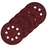 KIT COM 5 PEÇAS - DISCO LIXA 125MM 5 POLEGADAS 8 FUROS GRAO 120