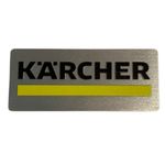 PLACA LOGOTIPO KARCHER COM GRAMPOS LAVADORA ALTA PRESSÃO HD585 MODELO NOVO