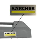 PLACA LOGOTIPO KARCHER COM GRAMPOS LAVADORA ALTA PRESSÃO HD585 MODELO NOVO