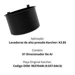 COBERTURA DE PLÁSTICO DIRECIONADOR DO MOTOR E VENTOINHA KARCHER