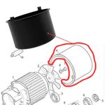 COBERTURA DE PLÁSTICO DIRECIONADOR DO MOTOR E VENTOINHA KARCHER