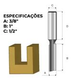 FRESA PARALELA DUPLA 3/8 POL E HASTE 1/2 POL MAKITA