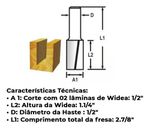 FRESA PARALELA DUPLA 1/2 POL E HASTE 1/2 POL MAKITA
