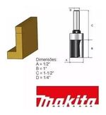 FRESA TUPIA 1/2 X 1/4 MAKITA PARALELA DUPLA ROLAM D-02054