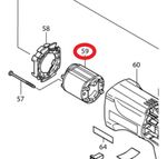 ESTATOR BOBINA MARTELETE HR2450 MAKITA 220V 633493-2