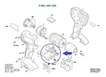REGULADOR DE VELOCIDADE P/ PARAFUS BOSCH GSB 18V-50 ORIGINAL