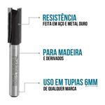 FRESA RETA MAKITA 20MM X 8MM TUPIA 6MM DUPLA